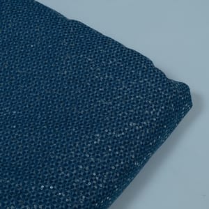 Blue Color Denim Embroidered Fabric