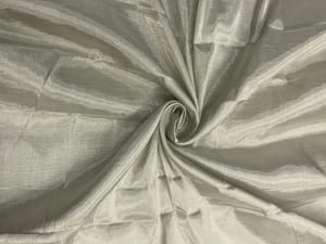 Silver Color Plain Pure Tissue Fabric