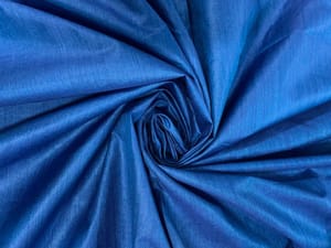 Blue Plain Plain Matka Silk Fabric