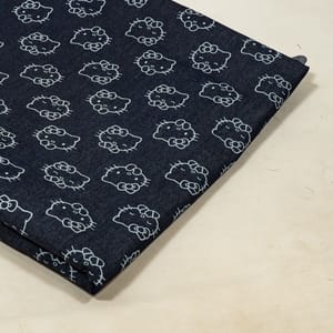 Blue Denim Printed Fabric