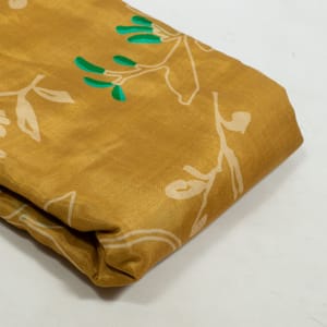 Light Brown Color Muslin Digital Printed Fabric